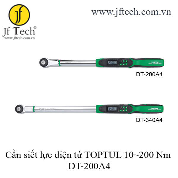 Cần siết cân lực điện tử 2 chiều TOPTUL 10~200 Nm DT-200A4