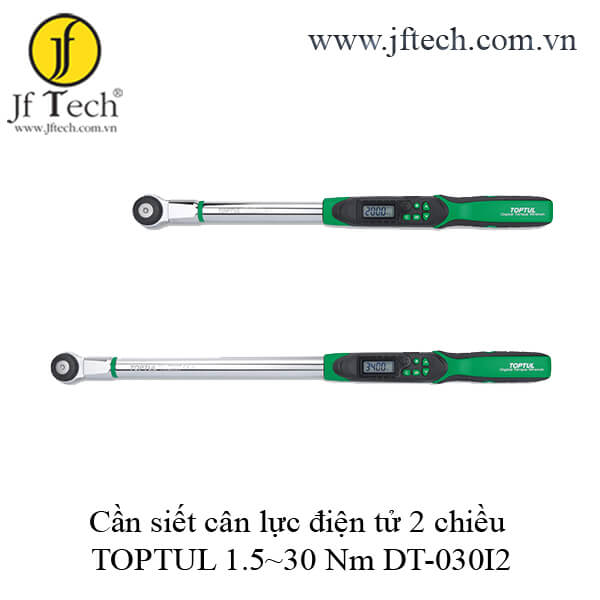 Cần siết cân lực điện tử 2 chiều TOPTUL 1.5~30 Nm DT-030I2
