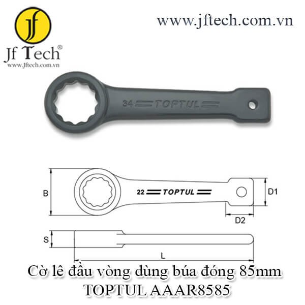 Cờ lê đầu vòng dùng búa đóng 85mm TOPTUL AAAR8585