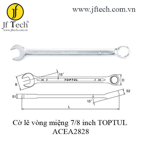 Cờ lê vòng miệng 7/8 inch TOPTUL ACEA2828