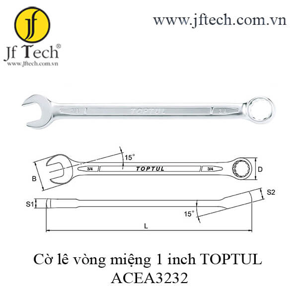 Cờ lê vòng miệng 1 inch TOPTUL ACEA3232