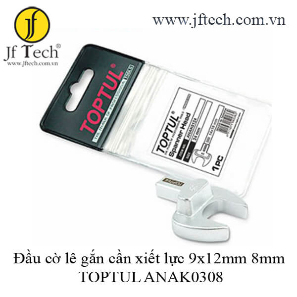 Đầu cờ lê gắn cần xiết lực 9x12mm 8mm TOPTUL ANAK0308