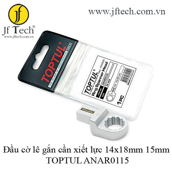 Đầu cờ lê gắn cần xiết lực 14x18mm 15mm TOPTUL ANAR0115
