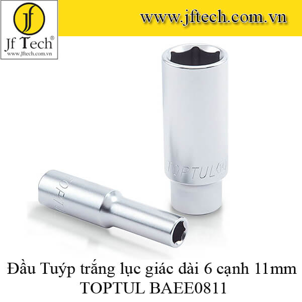 Đầu Tuýp trắng lục giác dài 6 cạnh 11mm TOPTUL BAEE0811