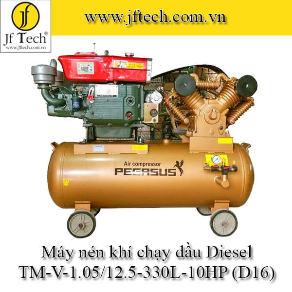 Máy Nén Khí Chạy Dầu Diesel TM-V-1.05/12.5-330L-10HP Đầu Nổ D16