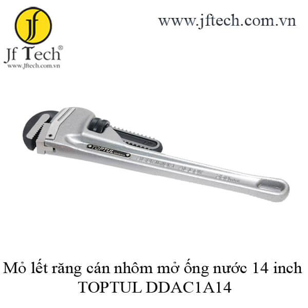 Mỏ lết răng cán nhôm mở ống nước 14 inch TOPTUL DDAC1A14