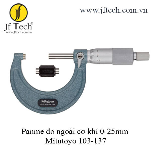 Panme đo ngoài cơ khí 0-25mm Mitutoyo 103-137