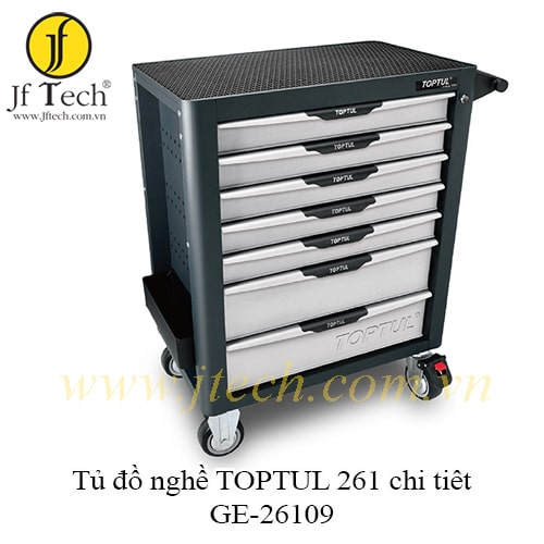 Tủ đồ nghề dụng cụ cầm tay 7 ngăn 261 chi tiết TOPTUL GE-26109