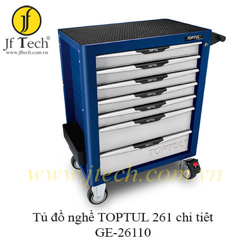 Tủ đồ nghề dụng cụ cầm tay 7 ngăn 261 chi tiết TOPTUL GE-26110