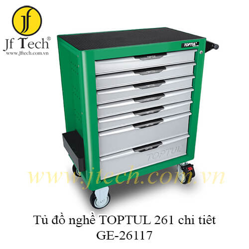 Tủ đồ nghề dụng cụ cầm tay 7 ngăn 261 chi tiết TOPTUL GE-26117