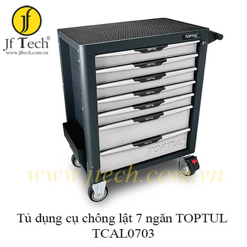 Tủ đựng đồ nghề dụng cụ cầm tay chống lật 7 ngăn kéo TOPTUL TCAL0703
