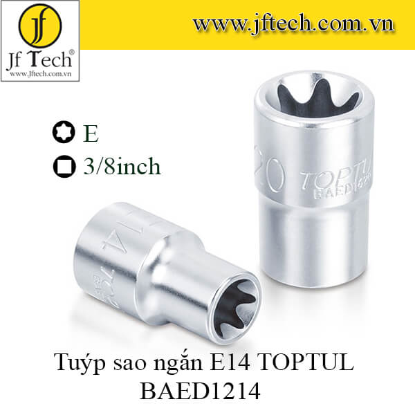 Tuýp sao ngắn E14 TOPTUL BAED1214