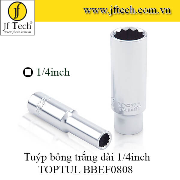 Tuýp bông trắng dài 1/4inch TOPTUL BBEF0808