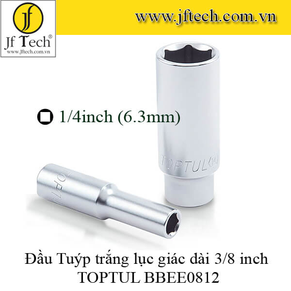 Đầu Tuýp trắng lục giác dài 3/8 inch TOPTUL BBEE0812
