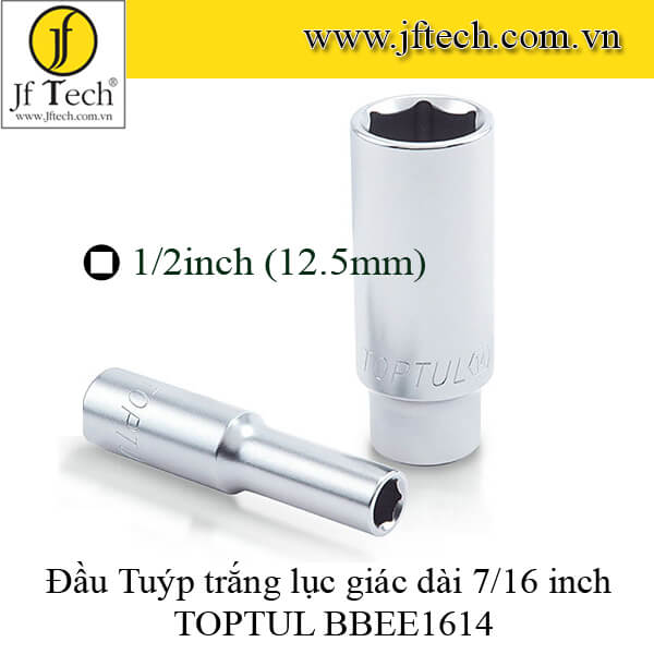 Đầu Tuýp trắng lục giác dài 7/16 inch TOPTUL BBEE1614